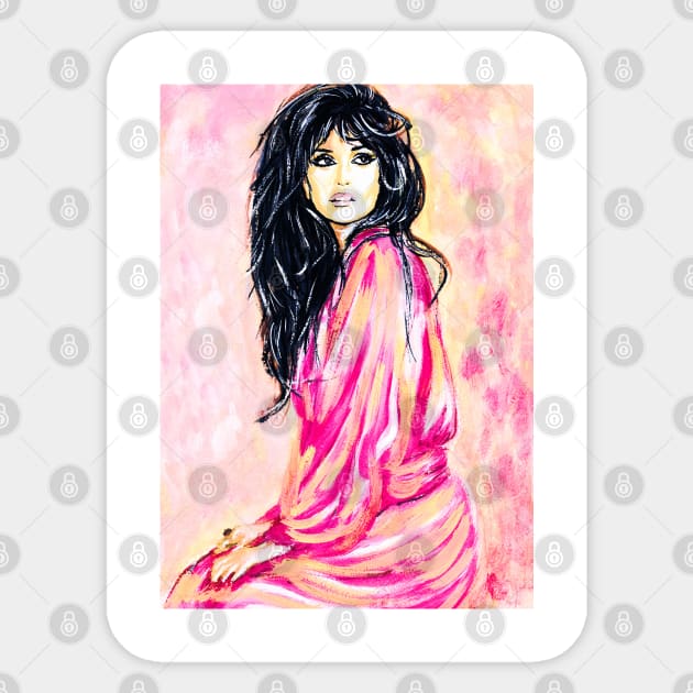 Penelope Cruz Sticker by Svetlana Pelin